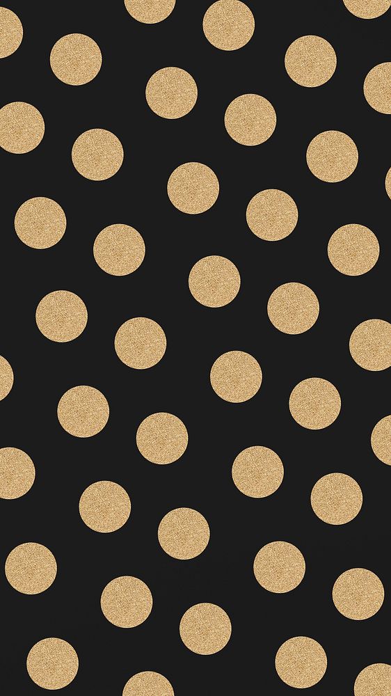 Polka dot golden black glittery cute banner