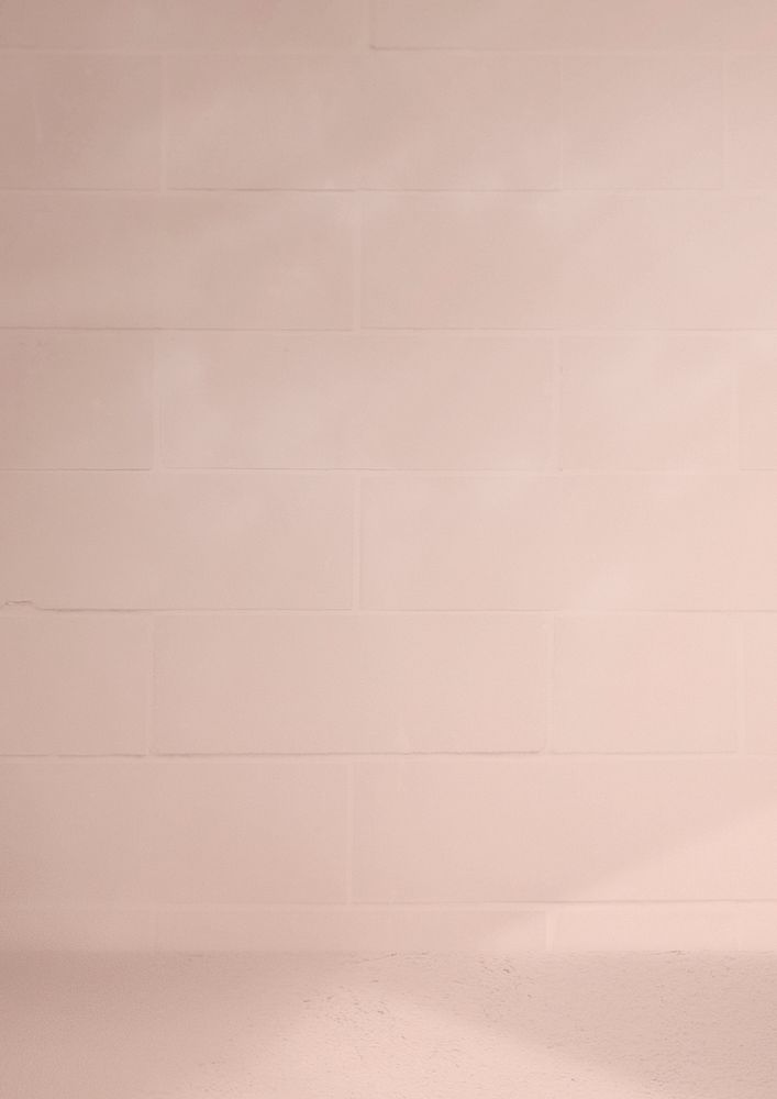 Pastel pink psd plain brick wall social banner
