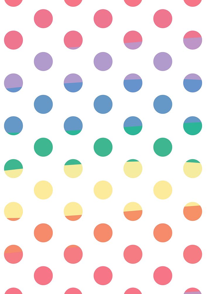 Rainbow cute polka dot psd social banner