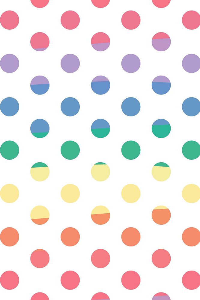 Artsy colorful polka dot vector pattern banner