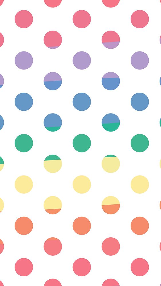 Psd polka dot colorful cute pattern for kids