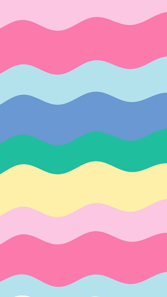 Colorful cursive stripes vector artsy background social banner