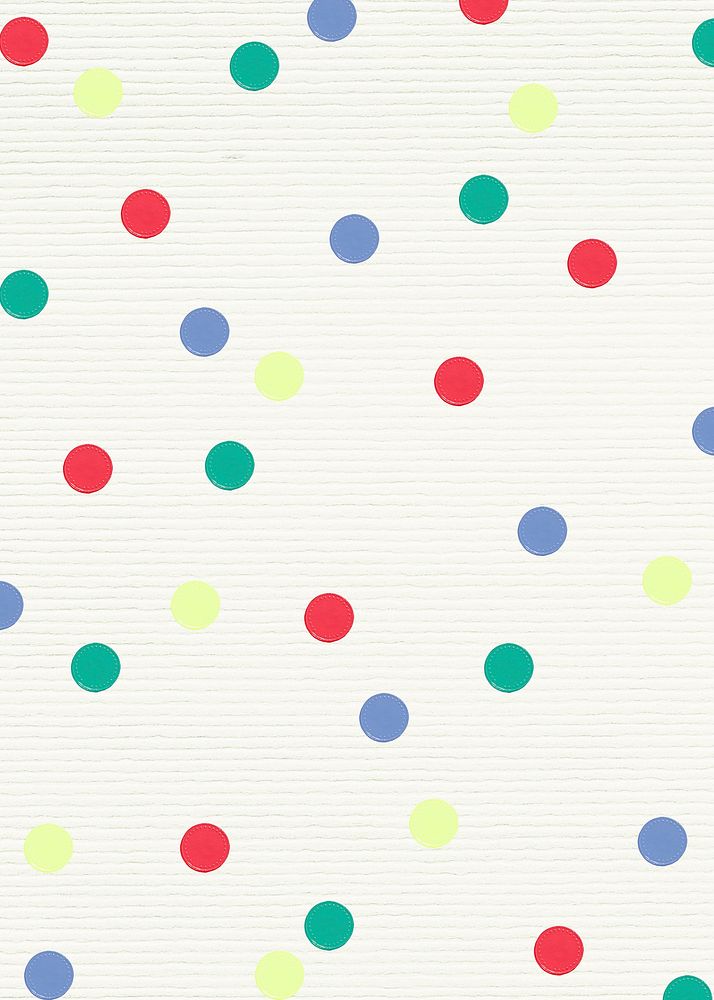 Multicolor vector cute polka dot social banner on textured background
