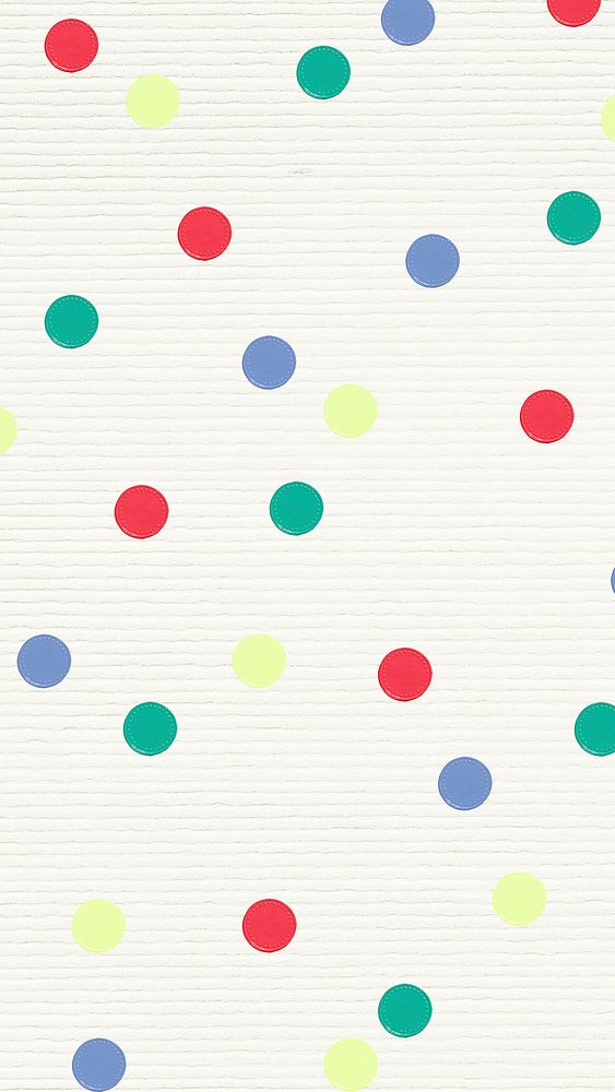 Polka dot colorful vector cute textured pattern for kids