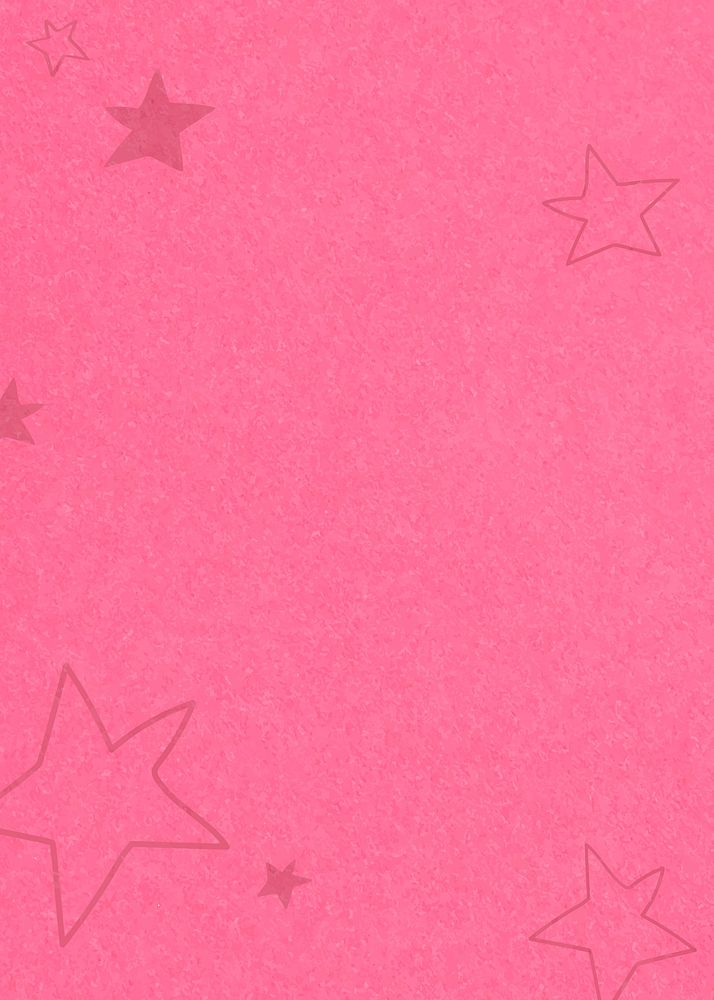 Hot pink hand drawn psd stars banner for kids