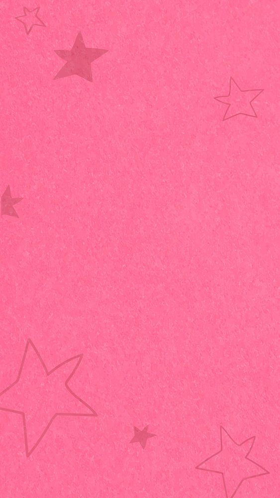 Pink stars hand drawn cute social banner