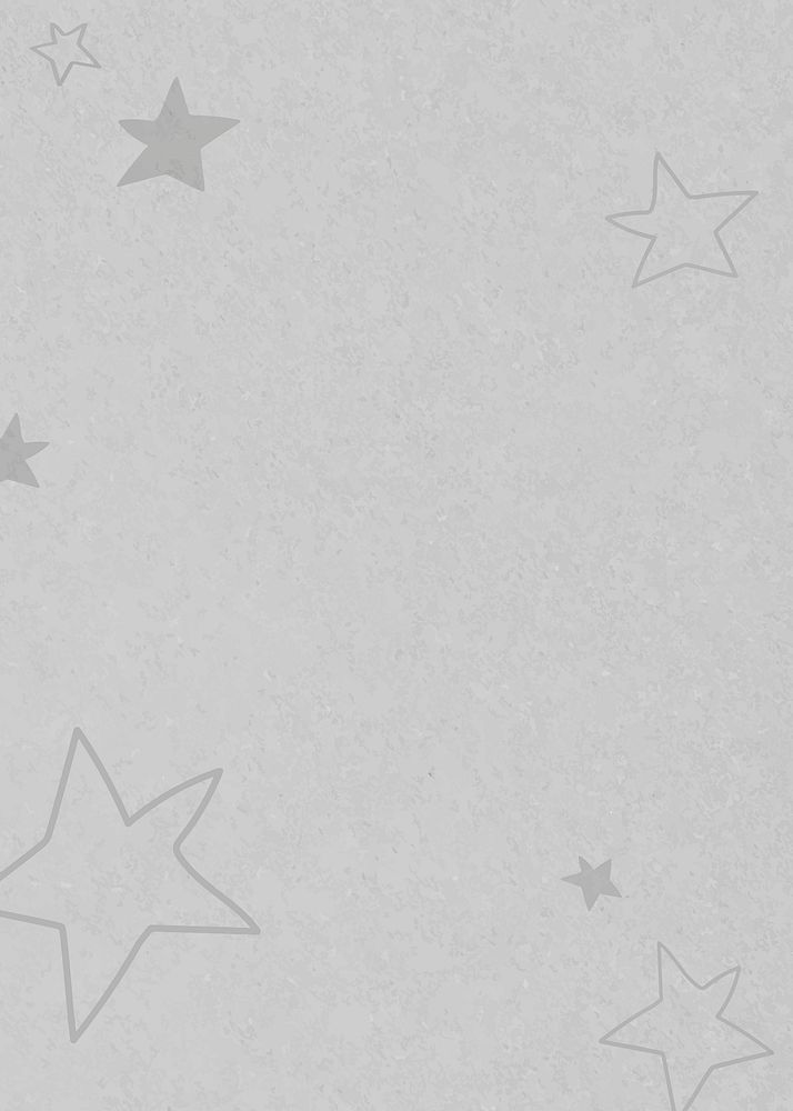 Gray vector pink hand drawn stars banner for kids