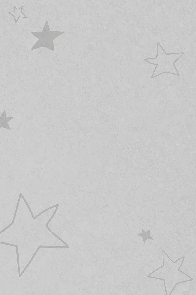 Hand drawn vector stars gray banner for kids