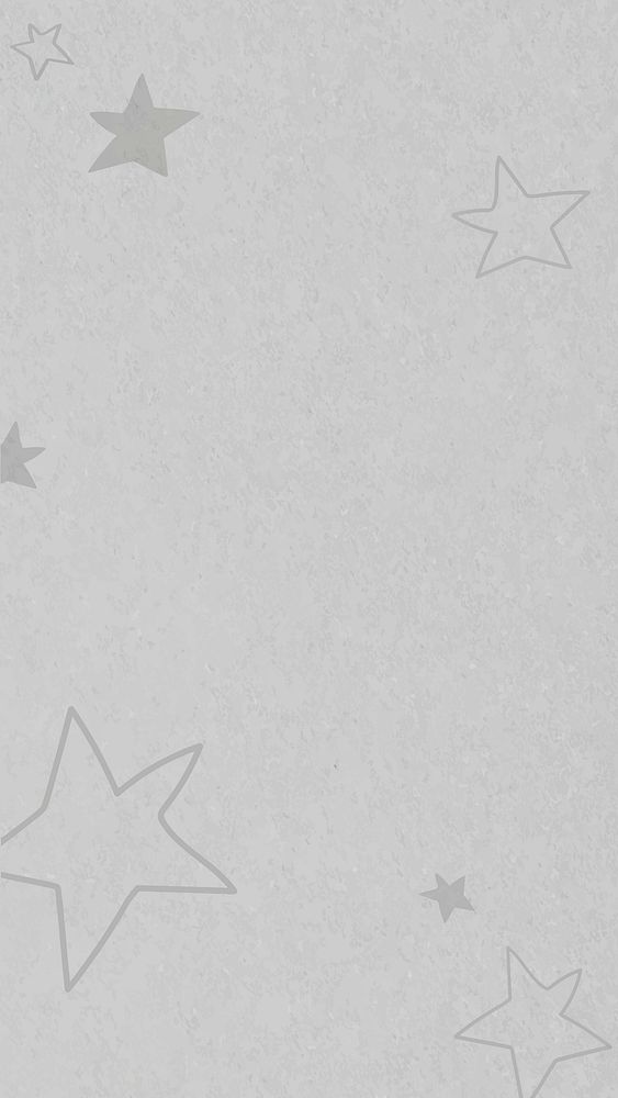 Gray stars hand drawn psd cute social banner