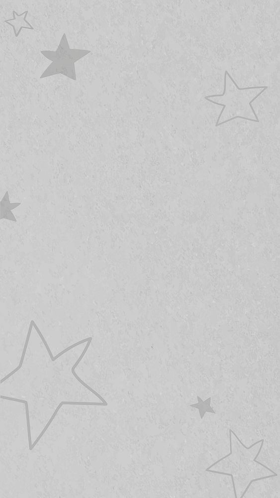 Gray stars hand drawn vector cute social banner