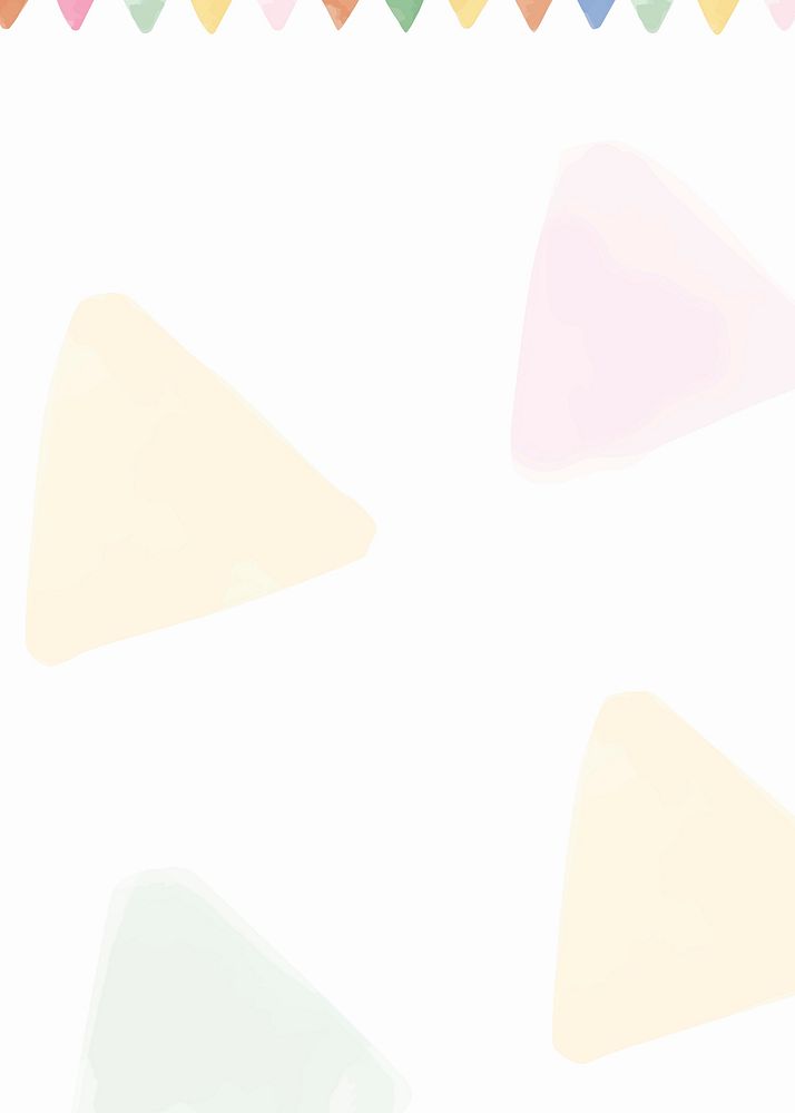 Vector colorful pastel watercolored triangles pattern banner