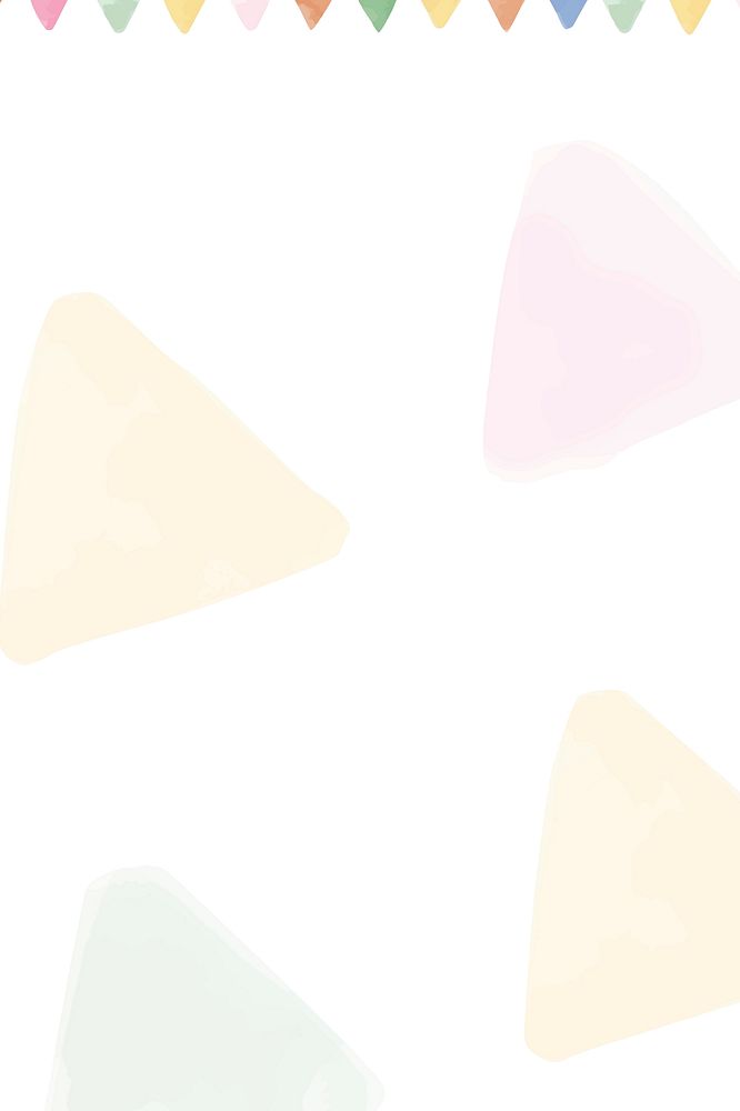 Pastel colorful vector triangle watercolor pattern banner