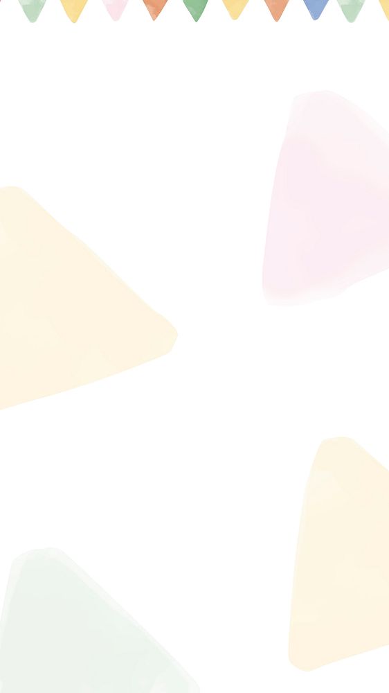 Pastel colorful triangle watercolor pattern social banner