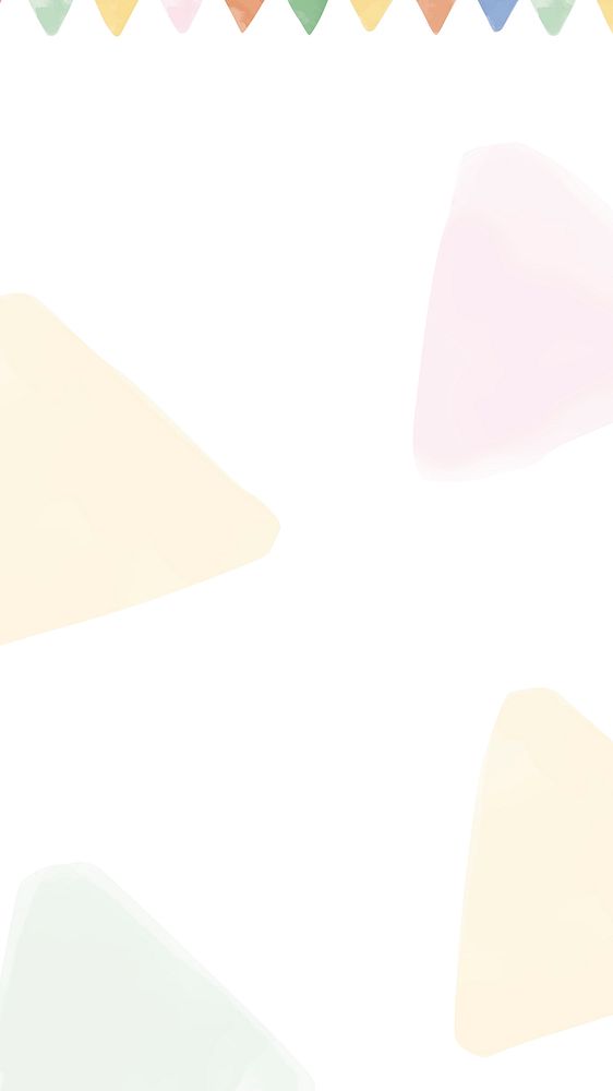 Pastel psd colorful triangle watercolor pattern social banner