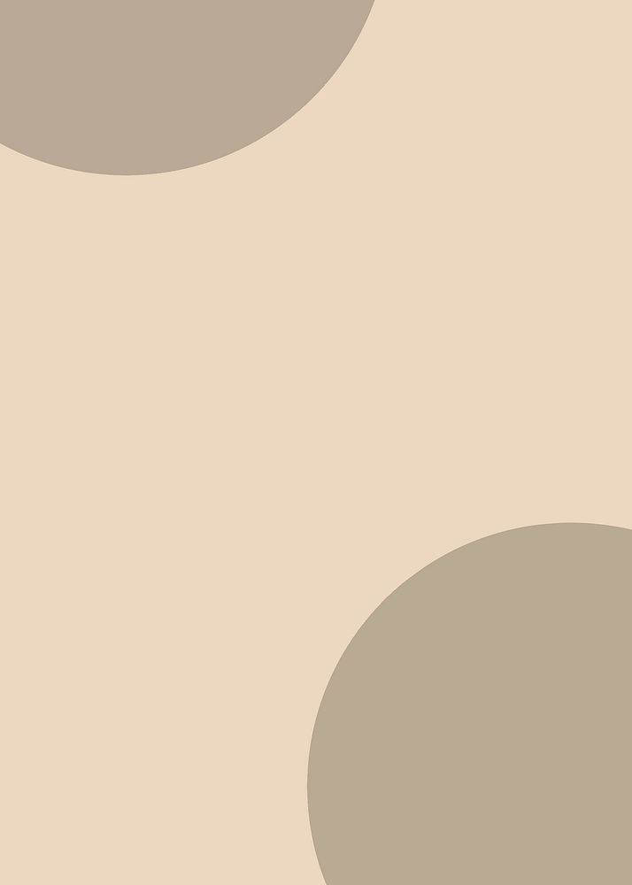 Plain vector brown half circles pattern on beige banner