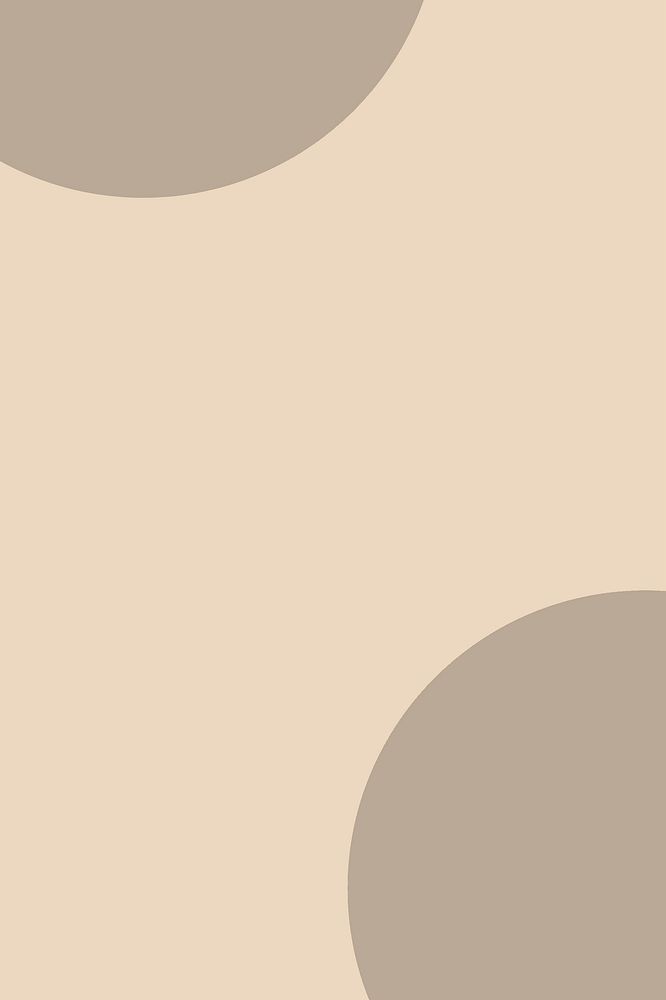 Simple vector brown half circles pattern on beige background