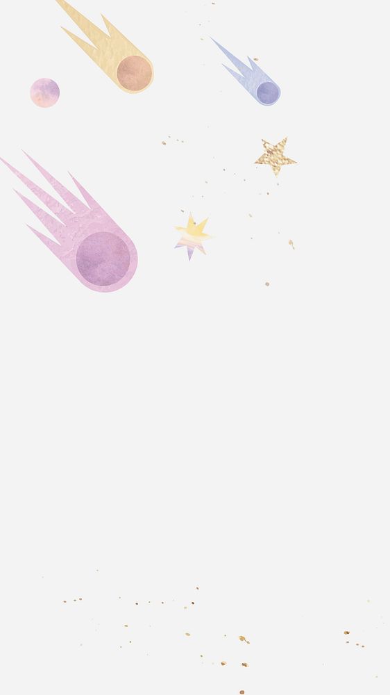Glittery pastel psd meteor shower stars pattern social banner