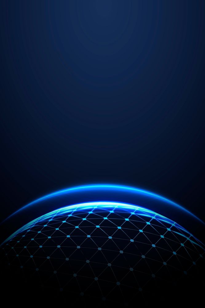 Globe glowing atmosphere psd global corporate dark background