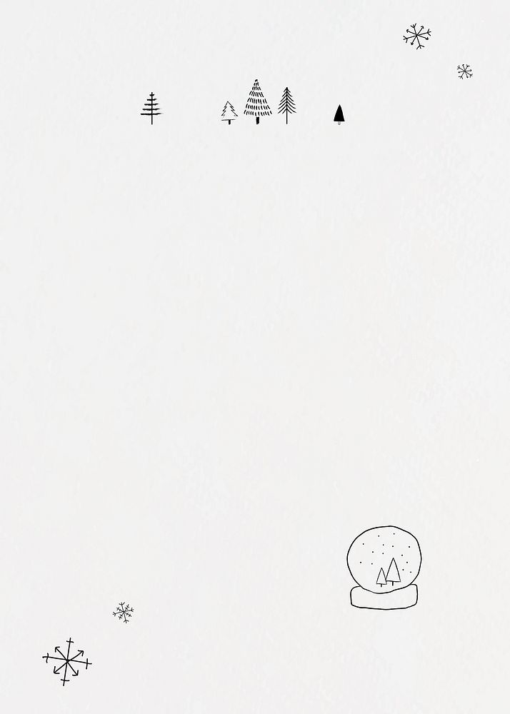 Hand drawn Christmas frame cute doodle illustration