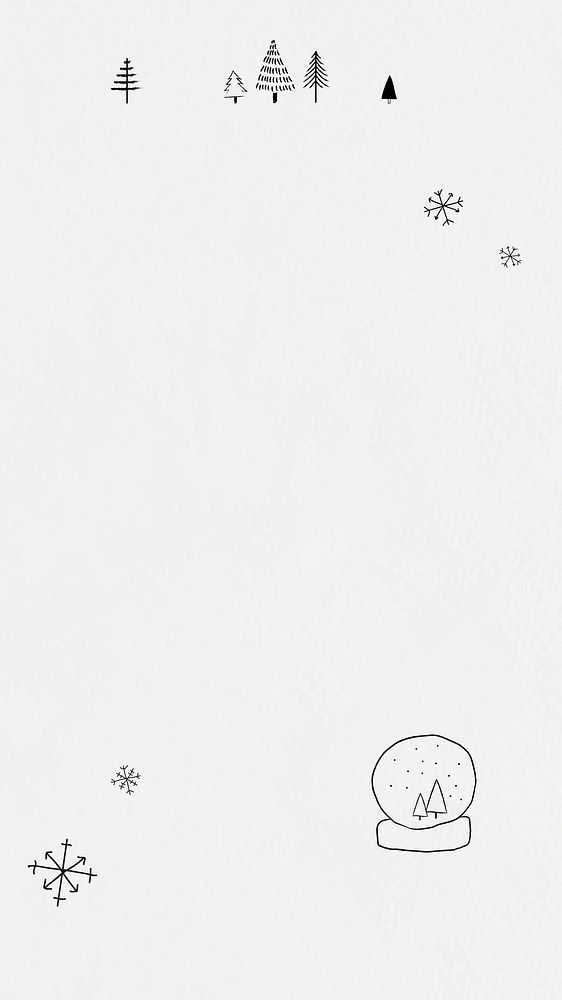 Hand drawn Christmas frame vector cute doodle illustration