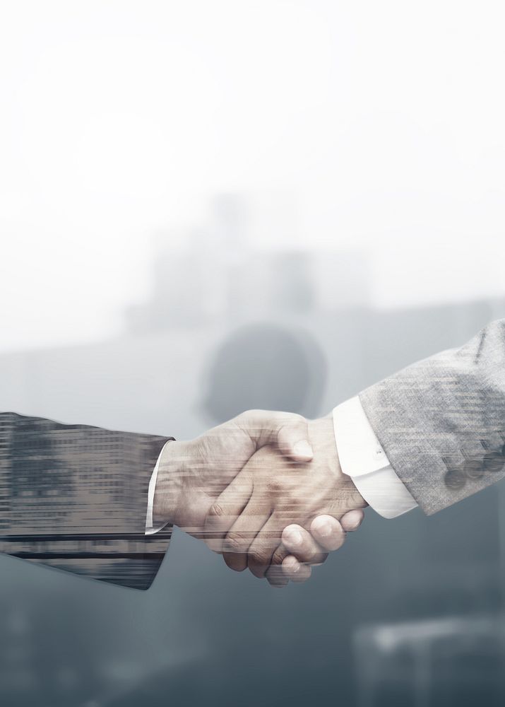 Business partners handshake international corporate 