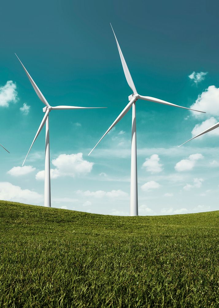Wind farm clean energy background