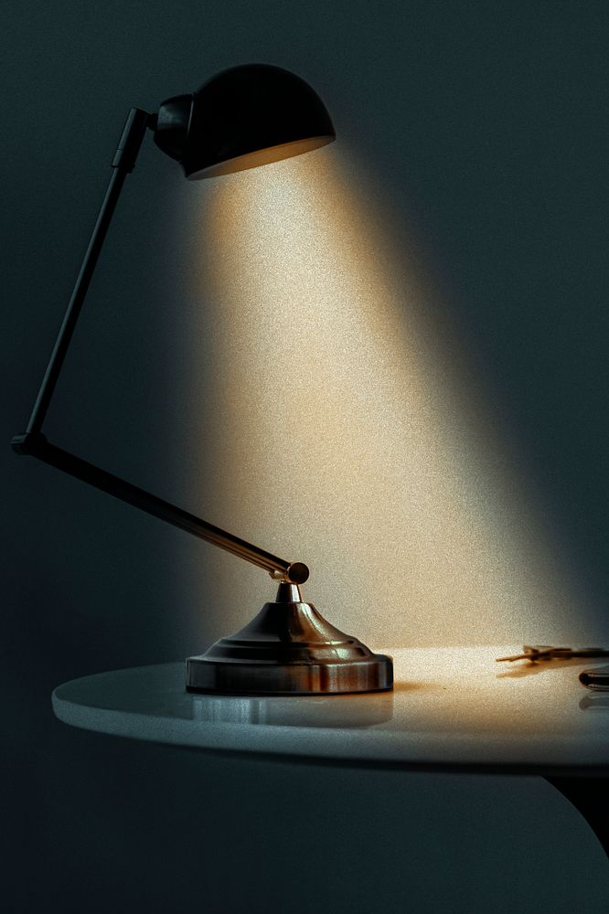 Vintage lamp on a table