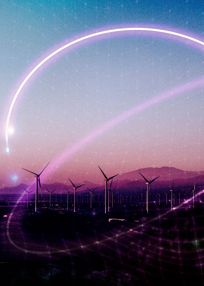 Wind farm in Palm Springs desert renewable energy smart tech
