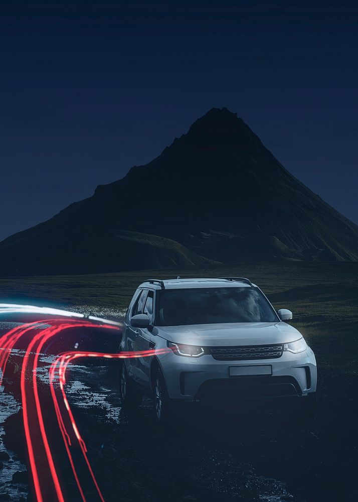 Smart electric car automotive technology background image