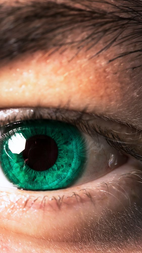 Man with a beautiful green eye color