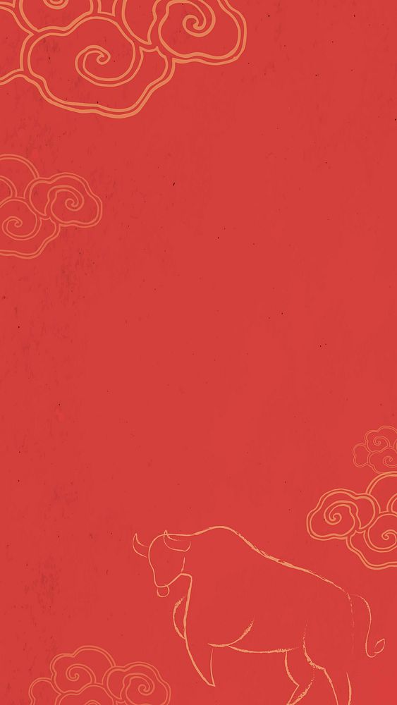 Chinese New Year border vector red background