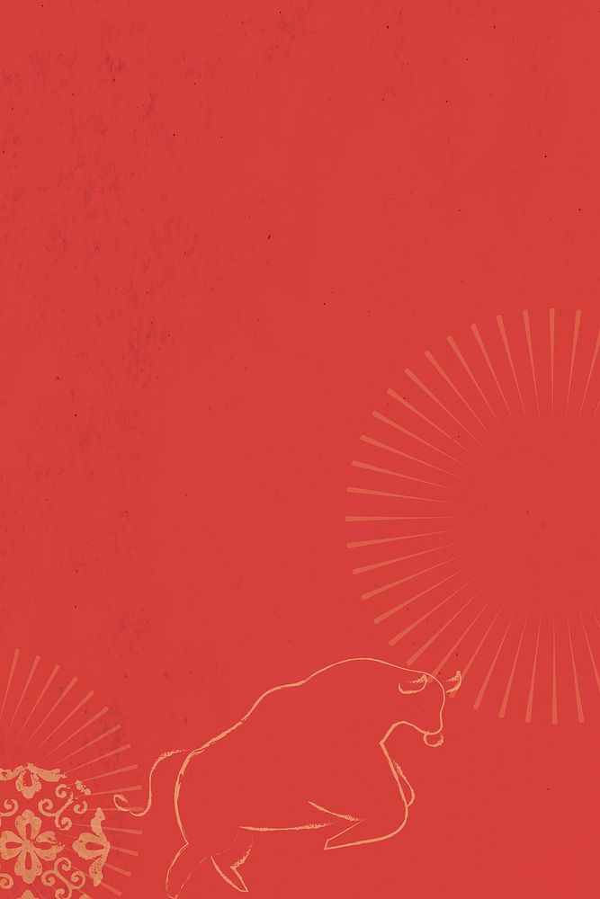 Chinese New Year red ox background