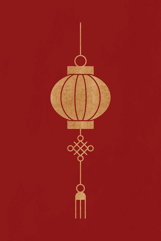 Chinese New Year lantern vector gold design element