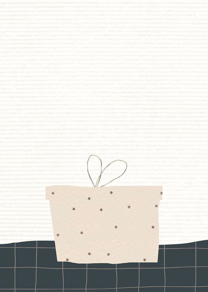 Gift box invitation card vector festive background