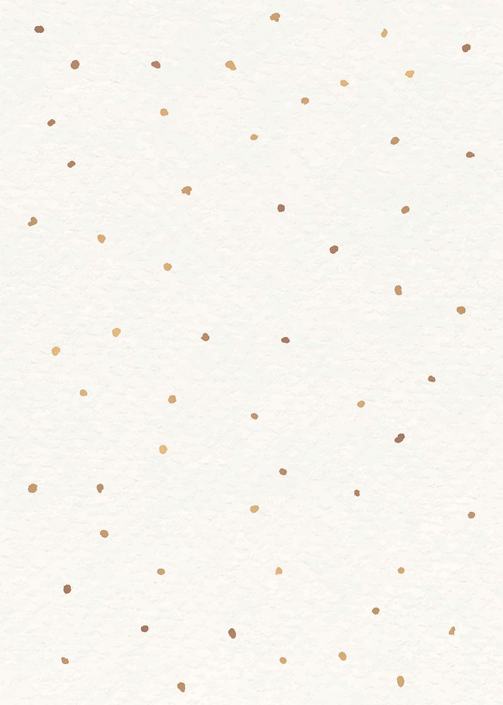 Gold dots invitation card vector beige background