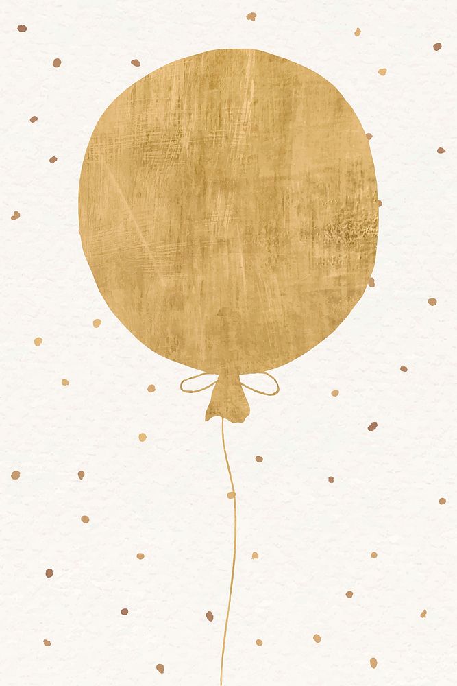 Gold balloon festive background vector