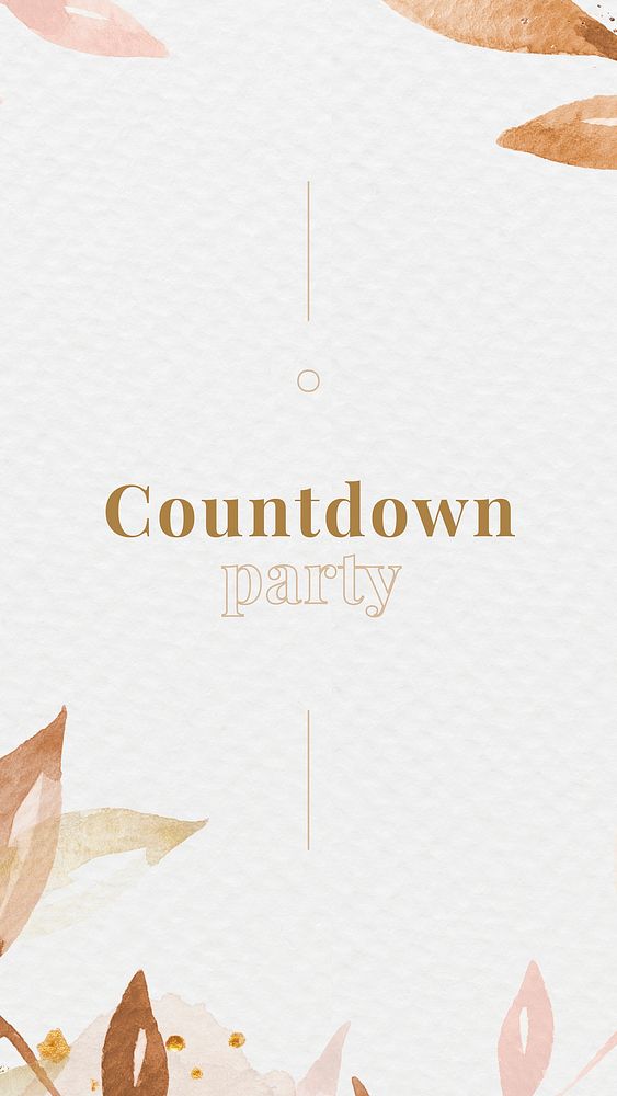 New year countdown editable template vector social media story background