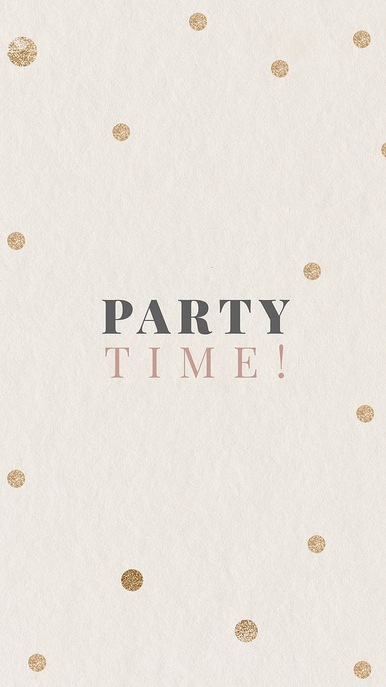 Party time shimmery editable template vector social media story background