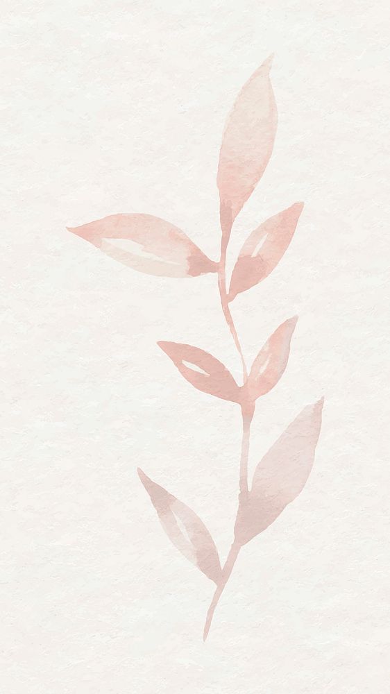 Rose gold leaf vector watercolor botanical