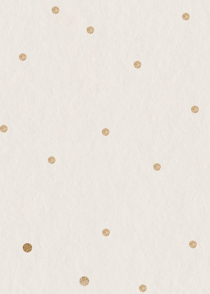 Gold dots beige invitation card festive background