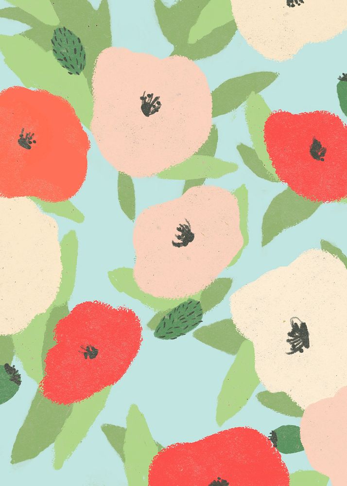 Zoomed bright poppy background poster