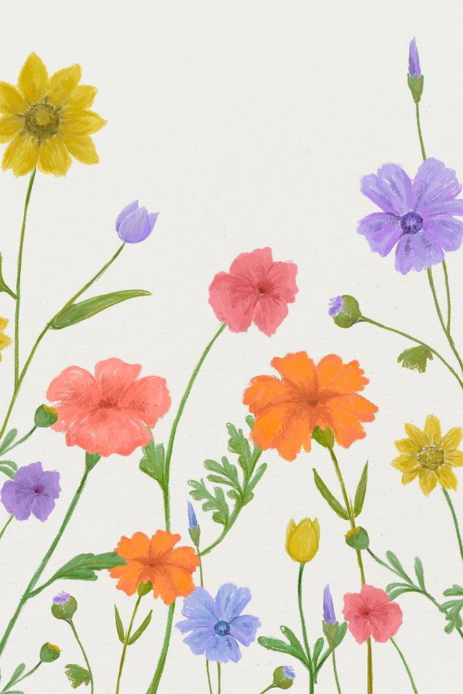 Summer floral graphic vector background in cheerful colors social media banner