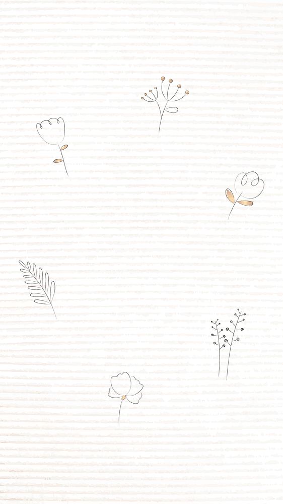 Doodle flower frame vector on paper texture 