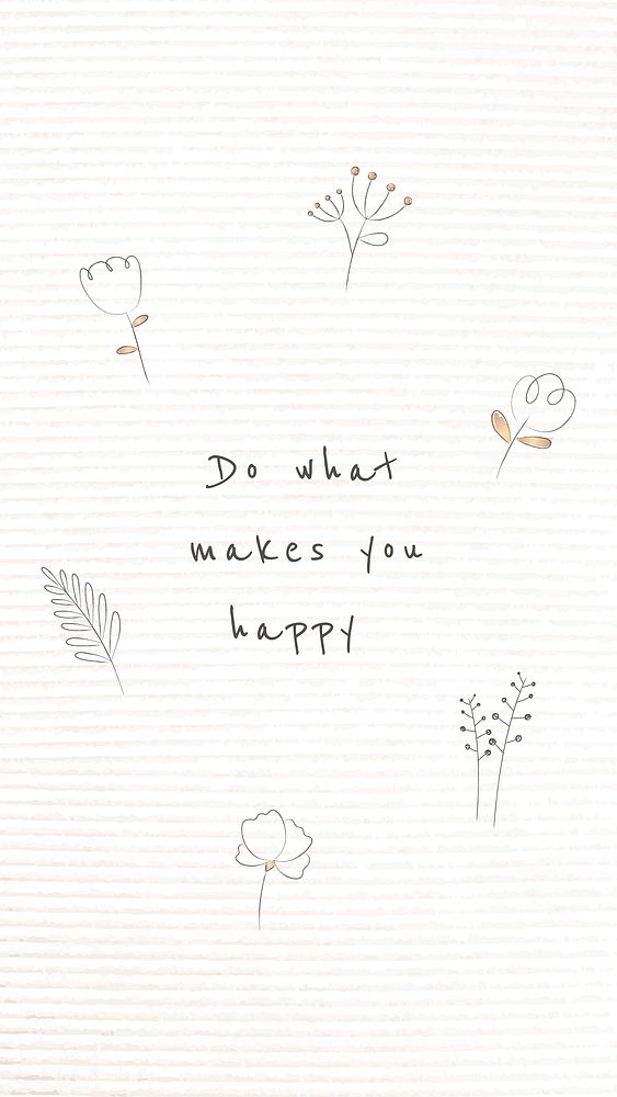 Do what makes you happy text on aesthetic beige background