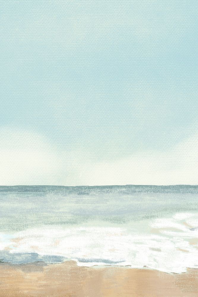 Beach background vector color pencil illustration
