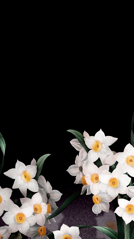 Easter mobile lockscreen with daffodil background
