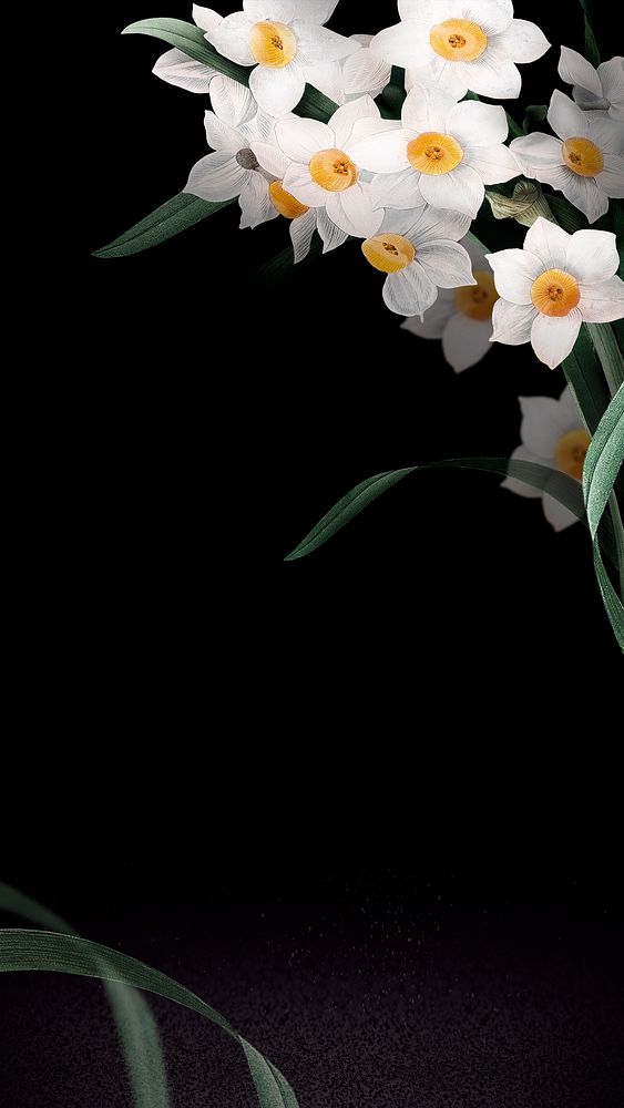 Easter mobile wallpaper with daffodil background