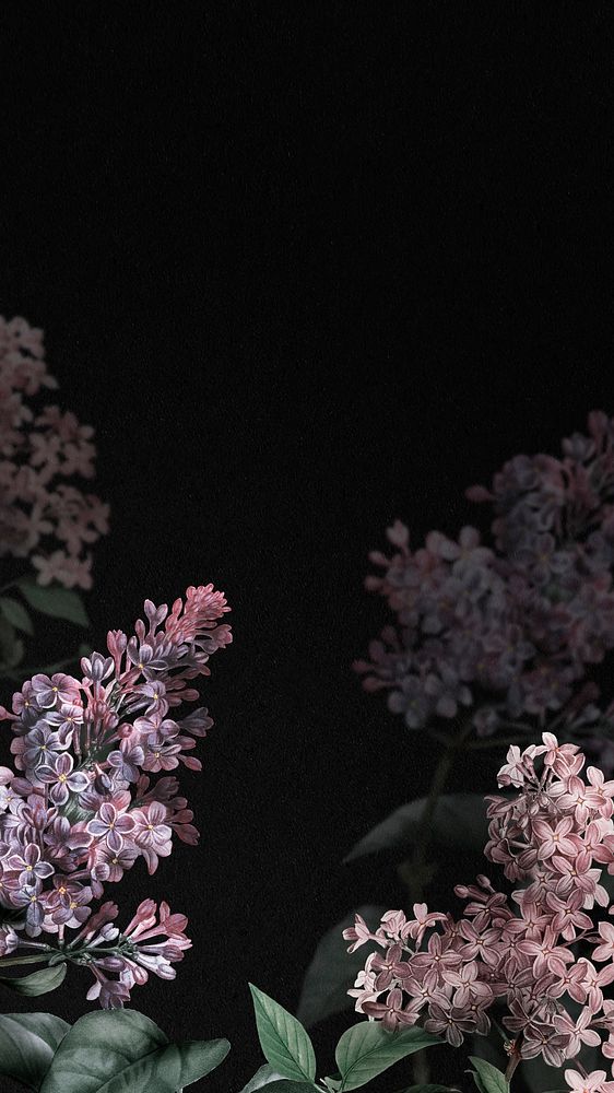 Phone lockscreen with lilac background
