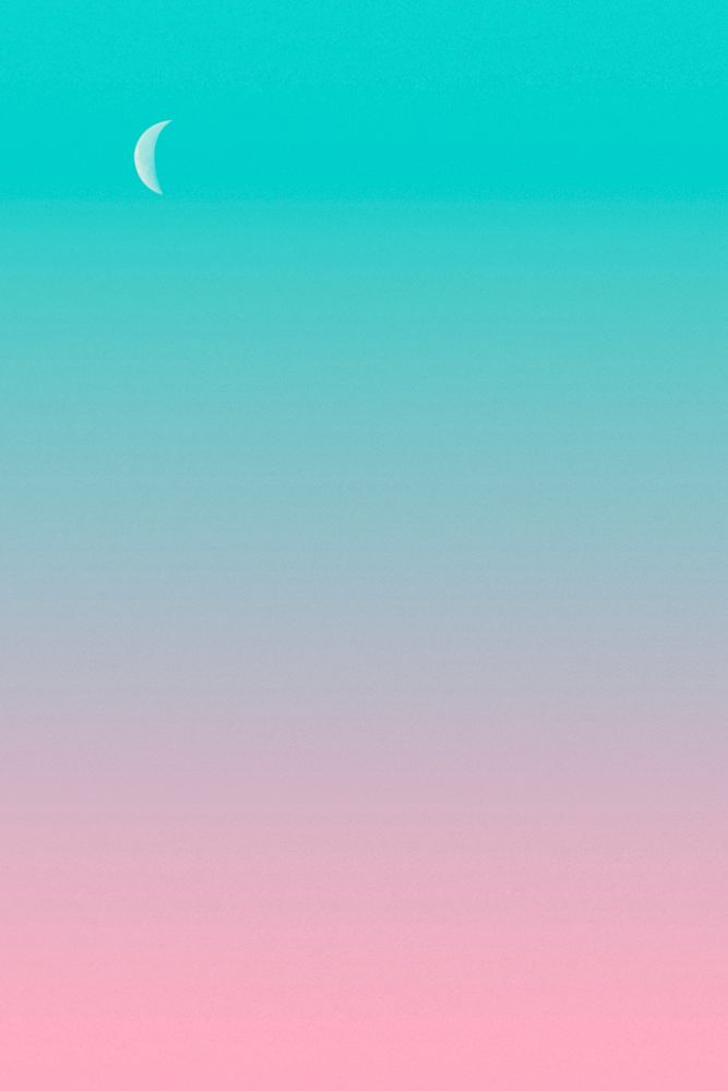 Creative background of pastel sky with crescent moon