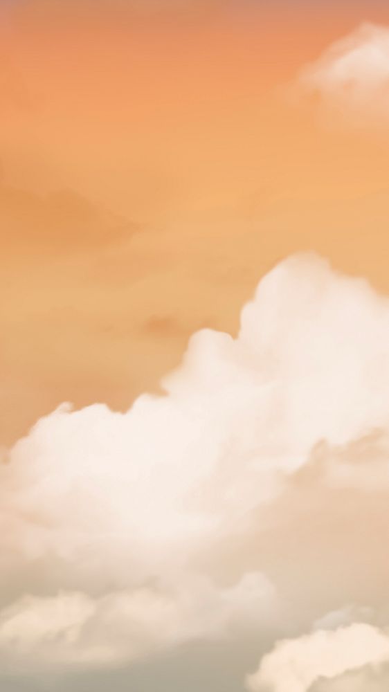 Orange sky with clouds wallpaper